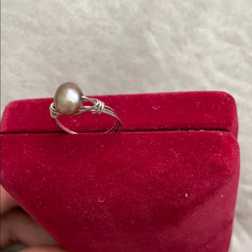 Sterling silver pearl  ring